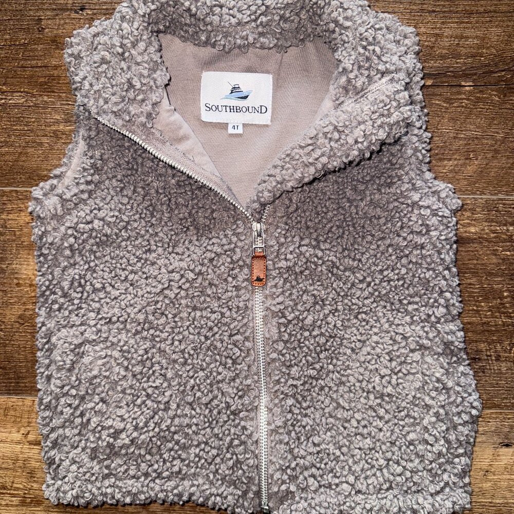 South Bound Clothing Co by Castles & Crowns Sherpa Fleece Vest Gray 4T